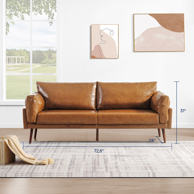 Simulated deals leather sofa